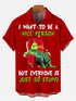 Men's Christmas Funny Graphic Short Sleeve Hawaiian Shirt